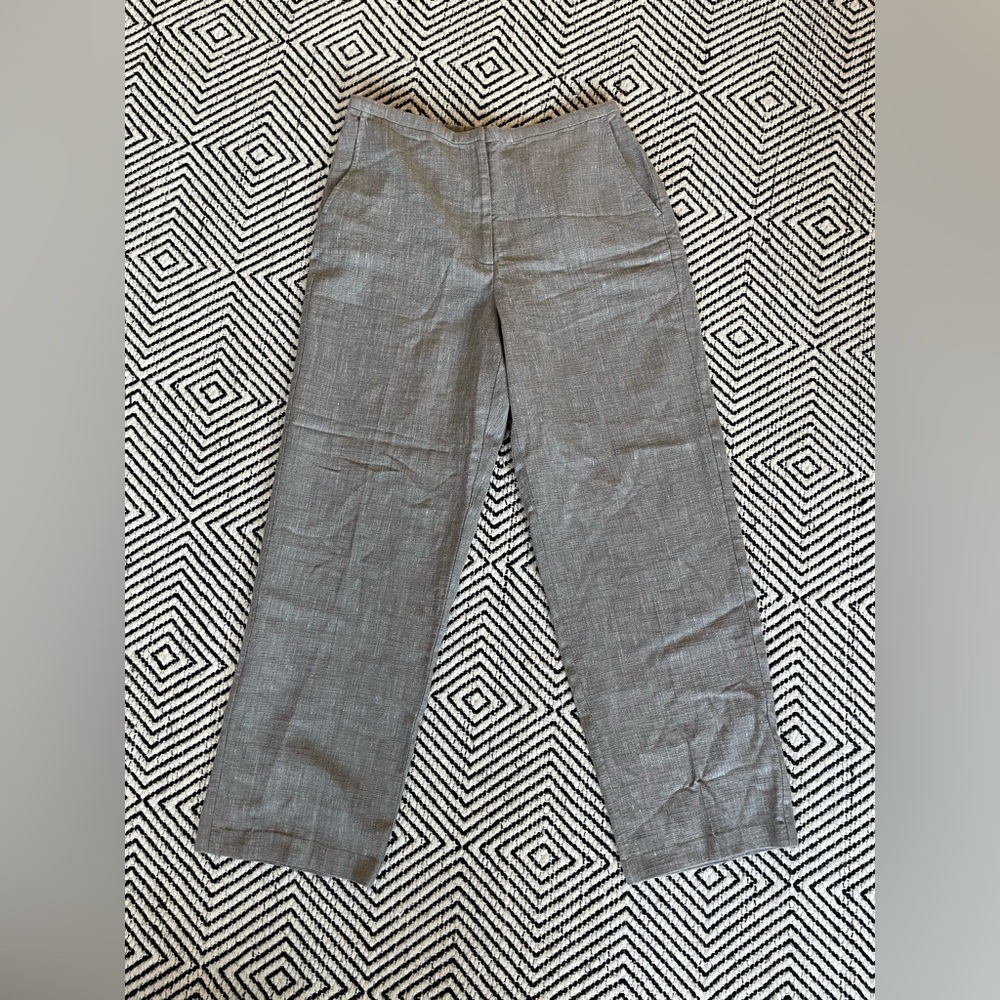 Eileen Fisher relaxed cotton/linen blend pants (M)